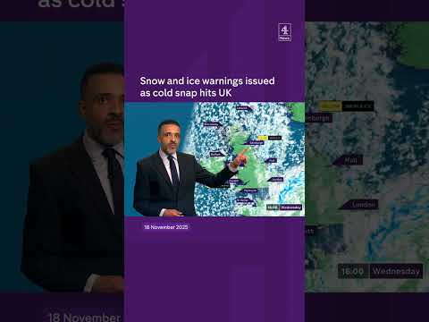 Snow and ice warnings issued as cold snap hits UK