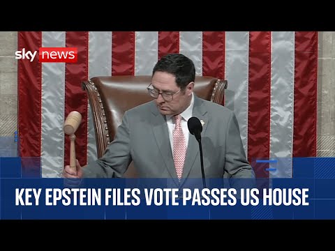 US Congress votes on bill forcing the release of all Epstein files