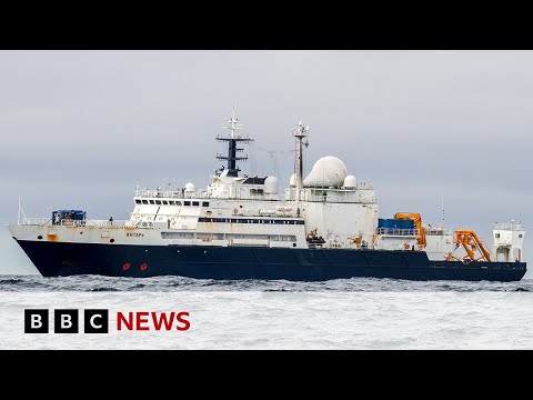 Russian spy ship on edge of UK waters, defence secretary says | BBC News