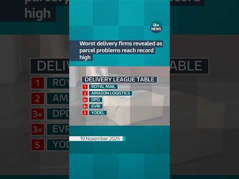 Worst delivery firms revealed as parcel problems reach record high #itvnews #shorts