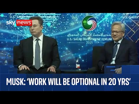 Elon Musk and Jensen Huang discuss the future of technology, AI and space at US-Saudi form