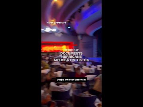 Tourist documents Hurricane Melissa on TikTok