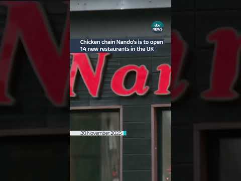 Chicken chain Nando’s is to open 14 new restaurants in the UK #itvnews #shorts