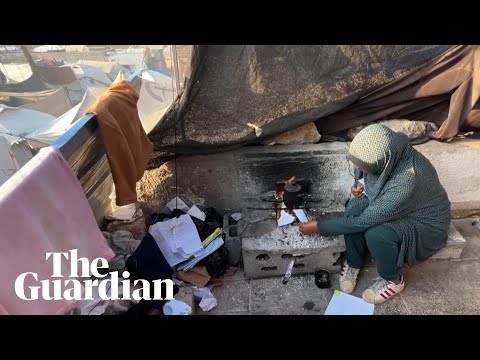 ‘We can’t sleep because of the cold’: displaced Palestinians worry about winter