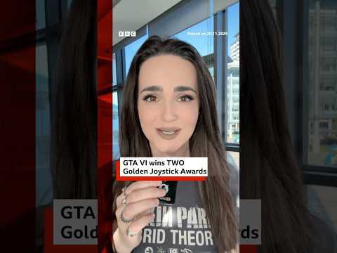 GTA VI wins two awards at Golden Joystick Awards. #GTAVI #GrandTheftAuto #BBCNews