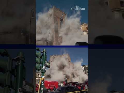Medieval tower in Rome partially collapses