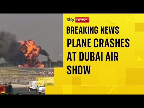 Plane crashes at Dubai air show