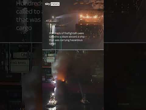 Fire aboard cargo ship in LA port
