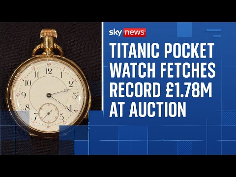 Titanic couple’s gold pocket watch sells for record-breaking £1.78m