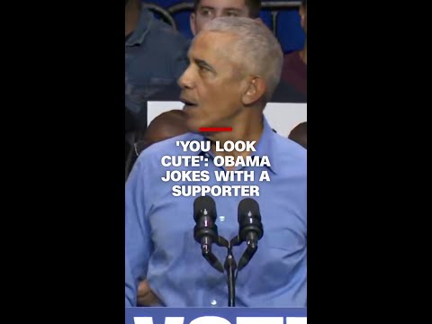 ‘You look cute’: Obama jokes with a supporter