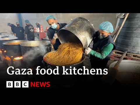 Gaza food kitchens still missing essential products despite ceasefire | BBC News