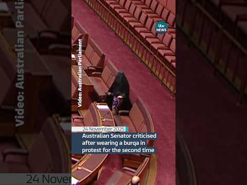 Australian senator criticised for wearing a burqa in protest for the second time