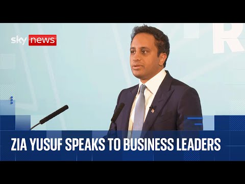 Reform’s head of policy Zia Yusuf speaks to business leaders at CBI conference