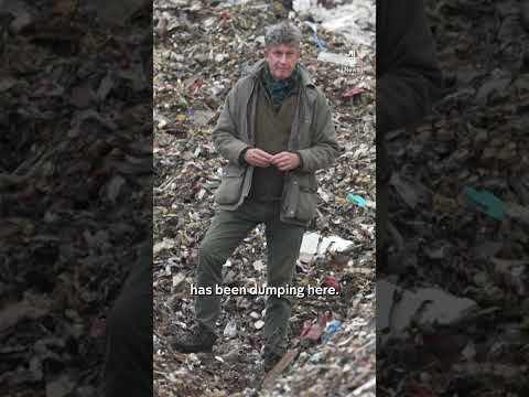 Mountain of illegal waste polluting soil in Oxfordshire