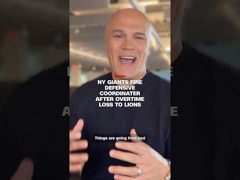 NY Giants fire defensive coordinater after overtime loss to Lions