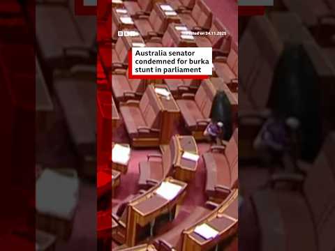 Australia senator condemned for burka stunt in parliament. #Australia #Politics #BBCNews