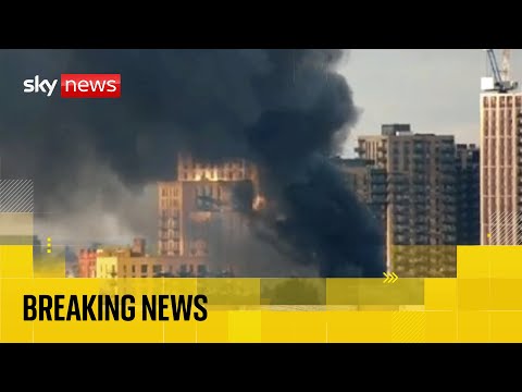 150 firefighters tackling major fire at London warehouse