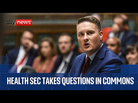 Health Secretary Wes Streeting takes questions in the Commons