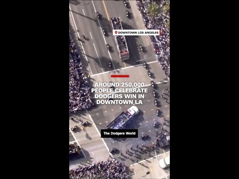 Around 250,000 people celebrate Dodgers win in Downtown LA
