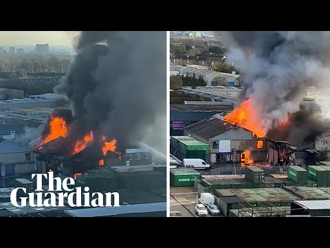 Huge fire breaks out in west London warehouse