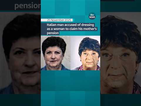 Italian man accused of dressing as a women to claim his mother’s benefits #itvnews #italy #pension