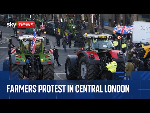 Tractors roll into London as farmers mount budget protest