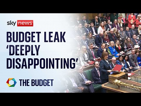 Chancellor: Budget leak a ‘serious error’ by the OBR