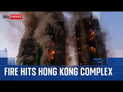 Dozens killed after fire engulfs Hong Kong high-rise buildings with 279 reported missing