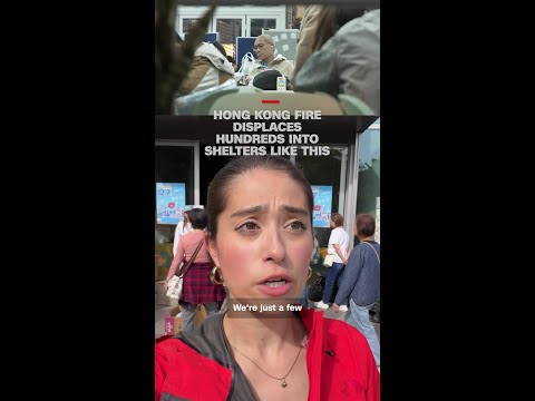 Hong Kong fire displaces hundreds into shelters like this