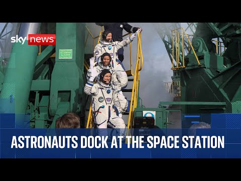 US-Russian crew arrive at the International Space Station