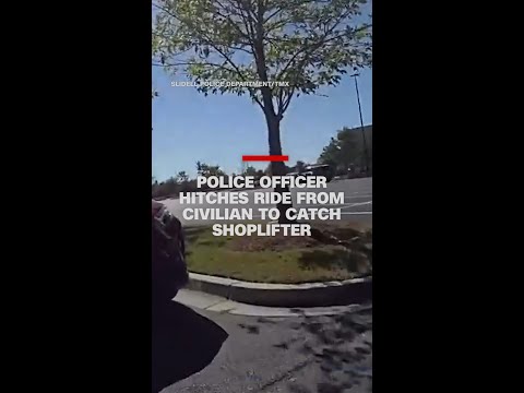 Police officer hitches ride from civilian to catch shoplifter