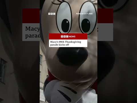 Macy’s 99th Thanksgiving parade in New York City kicks off. #Thanksgiving #BBCNews
