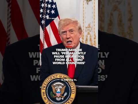 Trump says US will ‘permanently pause migration from all Third World countries’
