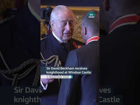 Sir David Beckham receives knighthood at Windsor Castle