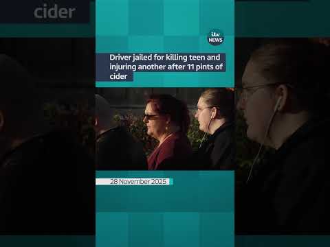 Driver jailed for killing teen after 11 pints of cider #itvnews