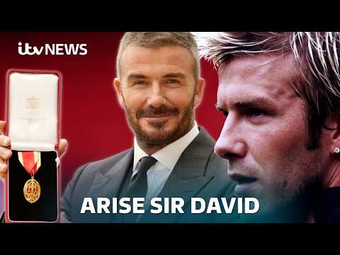 Sir David Beckham ‘proud’ as he finally receives knighthood | ITV News