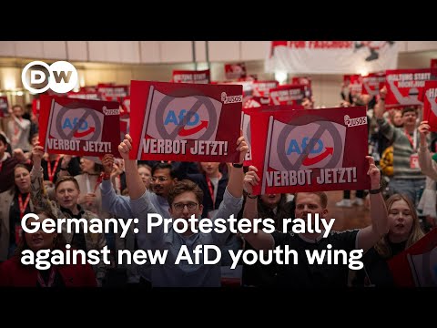 Thousands protest in Germany against AfD youth wing’s founding meeting | DW News