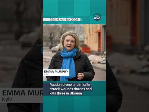 Russian drone and missile attack wounds dozens and kills three in Ukraine #itvnews