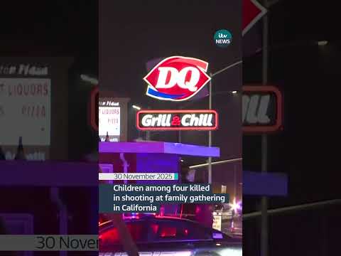 Children among four killed in shooting at family gathering in California #itvnews