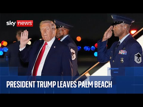 President Trump departs Palm Beach International Airport