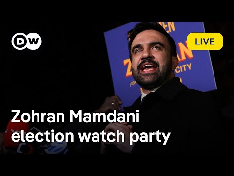 Zohran Mamdani holds election night watch party | DW News