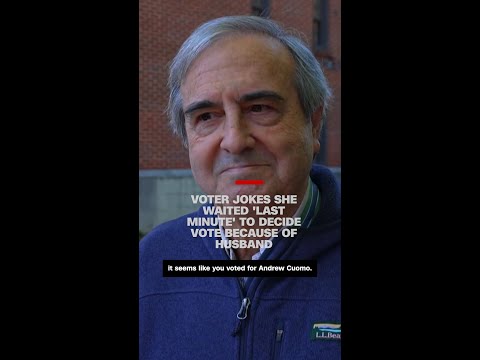 Voter jokes she waited ‘last minute’ to decide vote because of husband