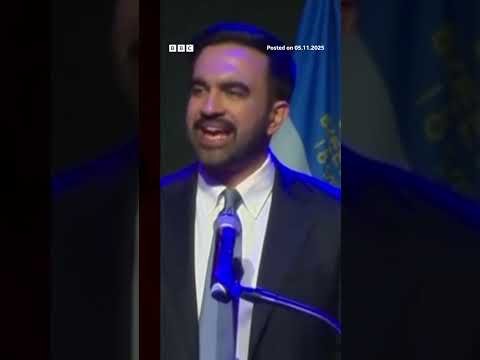 Mamdani tells Trump ‘I know you’re watching’. #ZohranMamdani #BBCNews