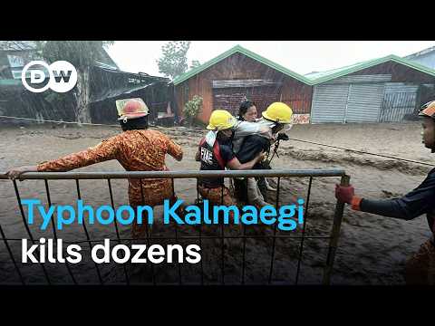 Typhoon Kalmaegi causes fatal helicopter crash, leaves Flood survivors trapped on roofs | DW News