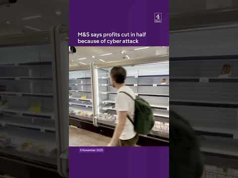 M&S profits halved due to cyber attack
