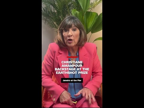 Christiane Amanpour backstage at the Earthshot Prize