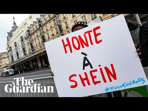 Protests erupt inside the new Shein store in Paris with demonstrators gathered outside