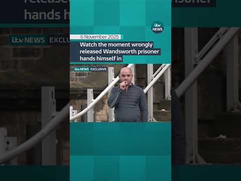 Watch the moment wrongly released Wandsworth prisoner hands himself in