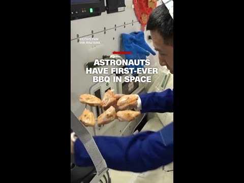 Astronauts have first-ever BBQ in space