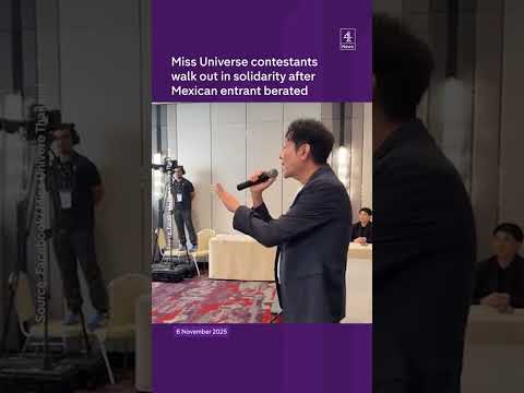 Miss Universe contestants walk out